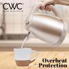 COOK WITH COLOR Electric Kettle – Rapid Boil, Sleek Design, and Safety Features – Great for Quick and Easy, Sage, 1.8 Liters(Stainless Steel Blush)