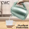 COOK WITH COLOR Electric Kettle – Rapid Boil, Sleek Design, and Safety Features – Great for Quick and Easy, Sage, 1.8 Liters(Stainless Steel Sage)