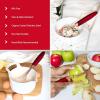 COOK WITH COLOR Kitchen Gadget Set Copper Plated Stainless Steel Utensils with Soft Touch Handles, Marble White, 7 Pieces(Copper Red)