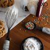 COOK WITH COLOR Kitchen Gadget Set Copper Plated Stainless Steel Utensils with Soft Touch Handles, Marble White, 7 Pieces(Marble White)