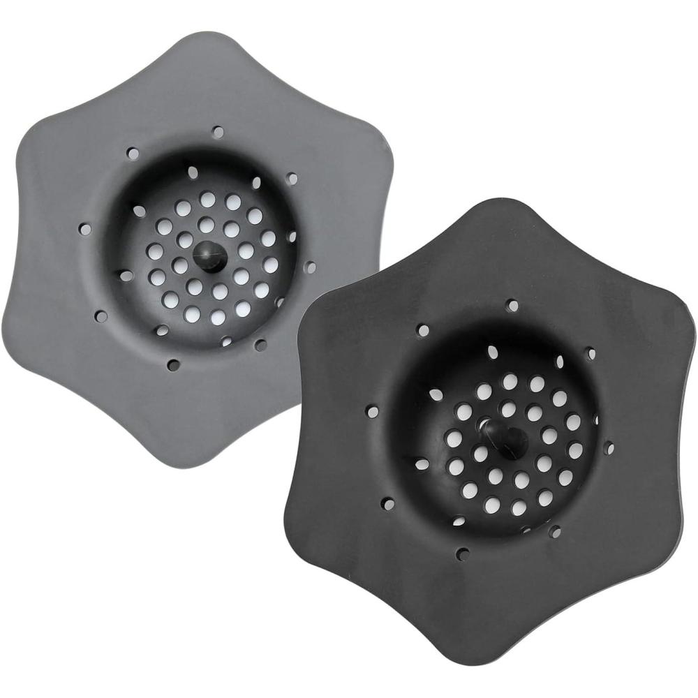 imageCOOK WITH COLOR Kitchen Sink Strainer Silicone Flexible Sink Strainer Sink Drain Strainer BlackCharcoalBlackCharcoal