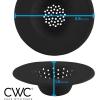 COOK WITH COLOR Kitchen Sink Strainer, Silicone, Flexible Sink Strainer, Sink Drain Strainer, Black/Charcoal(3 Pc Black)