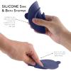 COOK WITH COLOR Kitchen Sink Strainer, Silicone, Flexible Sink Strainer, Sink Drain Strainer, Black/Charcoal(3 Pc Blue)