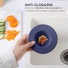 COOK WITH COLOR Kitchen Sink Strainer, Silicone, Flexible Sink Strainer, Sink Drain Strainer, Black/Charcoal(3 Pc Blue)