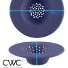 COOK WITH COLOR Kitchen Sink Strainer, Silicone, Flexible Sink Strainer, Sink Drain Strainer, Black/Charcoal(3 Pc Blue)