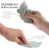 COOK WITH COLOR Kitchen Sink Strainer, Silicone, Flexible Sink Strainer, Sink Drain Strainer, Black/Charcoal(3 Pc Sage)