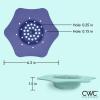 COOK WITH COLOR Kitchen Sink Strainer, Silicone, Flexible Sink Strainer, Sink Drain Strainer, Black/Charcoal(Blue/ Teal)