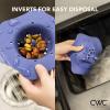 COOK WITH COLOR Kitchen Sink Strainer, Silicone, Flexible Sink Strainer, Sink Drain Strainer, Black/Charcoal(Blue/ Teal)