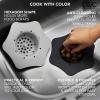 COOK WITH COLOR Kitchen Sink Strainer, Silicone, Flexible Sink Strainer, Sink Drain Strainer, Black/Charcoal(Charcoal / Gray)