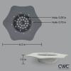 COOK WITH COLOR Kitchen Sink Strainer, Silicone, Flexible Sink Strainer, Sink Drain Strainer, Black/Charcoal(Charcoal / Gray)