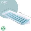 COOK WITH COLOR 2 Pack Ice Cube Tray for Water Bottles – Easy Release, Durable and Flexible Silicone Ice Stick Tray for Bottles, Sports Drinks and Soda – 20 Stick Capacity (Light Blue)