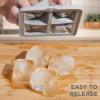 COOK WITH COLOR Silicone Ice Cube Trays – Large Ice Cube Maker Mold – Big Ice Cubes with Lid for Whiskey, Cocktails & Bourbon, for Baby Food and Leftovers (Grey)