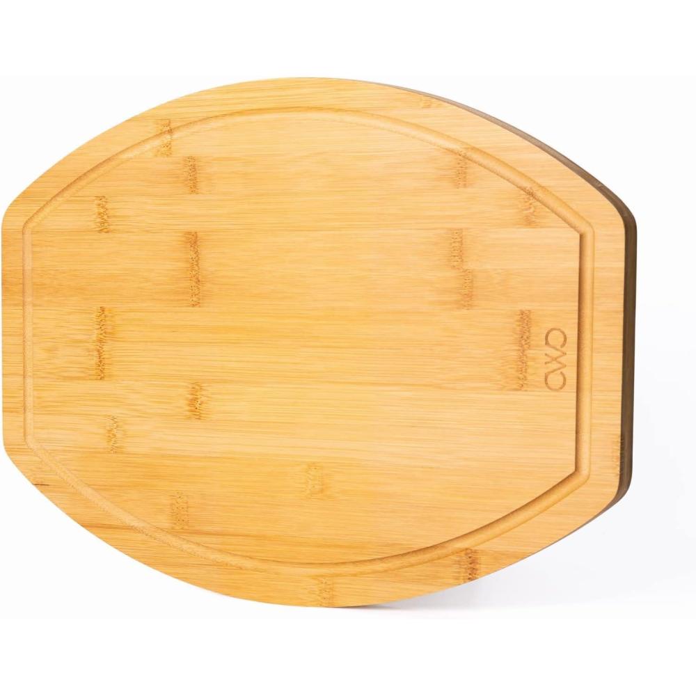 imageCOOK WITH COLOR Bamboo Cutting Board  Kitchen Cutting Board  Strong Heavy Duty Bamboo Chopping Boards for Kitchen 3 Pc Square EdgesSingle Rounded