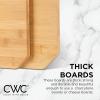 COOK WITH COLOR Bamboo Cutting Board – Kitchen Cutting Board – Strong Heavy Duty Bamboo Chopping Boards for Kitchen, 3 Pc. Square Edges(3 Pc. Square Edges)
