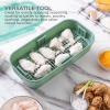 COOK WITH COLOR Collapsible Batter Bowl – Mess Free Breading Shaker Container – Great for Fried Fish, Fried Chicken, Onion Rings, Wings & More, Sage(Sage)
