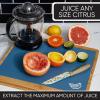 COOK WITH COLOR Citrus Juicer: Effortlessly Squeeze Fresh Juice with 1-Touch Dual Direction Pulse Operation – 25 Watt, 4 Cup, Black