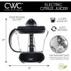 COOK WITH COLOR Citrus Juicer: Effortlessly Squeeze Fresh Juice with 1-Touch Dual Direction Pulse Operation – 25 Watt, 4 Cup, Black