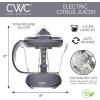 COOK WITH COLOR Citrus Juicer: Effortlessly Squeeze Fresh Juice with 1-Touch Dual Direction Pulse Operation – 25 Watt, 4 Cup, Grey