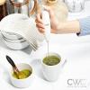 COOK WITH COLOR Ultra-High-Speed Egg Beater with Double Whisk and Detachable Milk frother – Includes Convenient Stand, Creme(Creme)