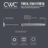 Cook with Color Handheld Milk Frother – Portable Electric Drink Mixer, Coffee Foamer, and Hand Blender, Gray