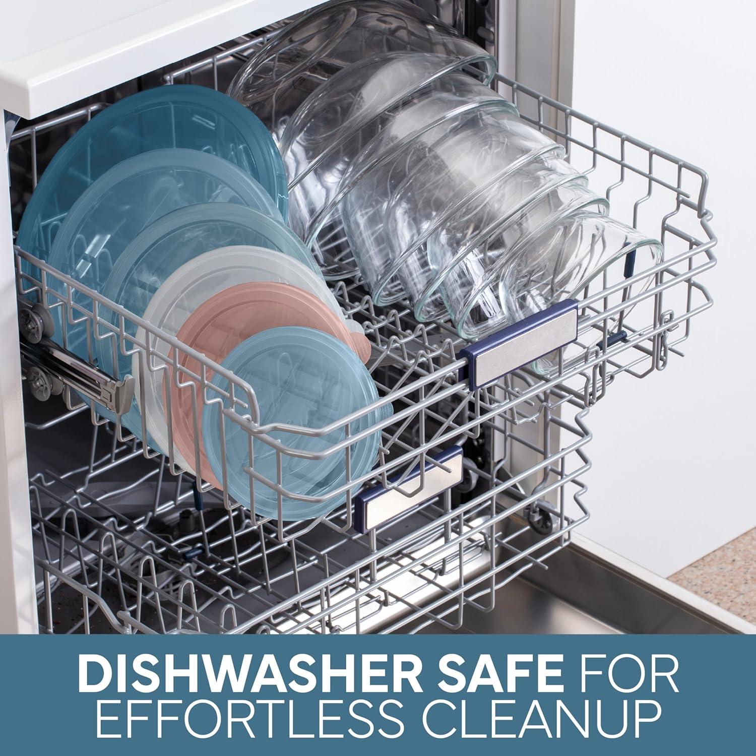 imageCOOK WITH COLOR 12 Pc Glass Mixing Bowl Set with Lids  Borosilicate Glass Nesting Bowls for Cooking Baking and Meal Prep Colored GreenBluePink