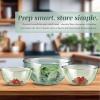 COOK WITH COLOR 12 Pc Glass Mixing Bowl Set with Lids – Borosilicate Glass Nesting Bowls for Cooking, Baking and Meal Prep, Colored Green(Colored Green)