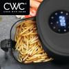 COOK WITH COLOR Colorful 1200W 4Qt Air Fryer: Glass Basket, Dishwasher Safe, 60min Timer, 6 Presets, Temp Control 175F-400F, 4 QT, Black(Black)