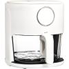 COOK WITH COLOR Colorful 1200W 4Qt Air Fryer: Glass Basket, Dishwasher Safe, 60min Timer, 6 Presets, Temp Control 175F-400F, 4 QT, Black(Linen White)