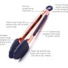COOK WITH COLOR Stainless Steel Silicone Tipped Kitchen & BBQ Tongs Set, 2 Pc Tongs, Blue(Navy)