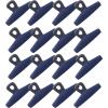 COOK WITH COLOR Bag Clips – Wide Heavy Duty, Large for Food Storage with Air Tight Seal Grip, Pack of 8, White(Blue)