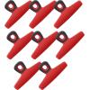 COOK WITH COLOR Bag Clips – Wide Heavy Duty, Large for Food Storage with Air Tight Seal Grip, Pack of 8, White(Red)