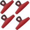 COOK WITH COLOR Bag Clips – Wide Heavy Duty, Large for Food Storage with Air Tight Seal Grip, Pack of 8, White(Red)