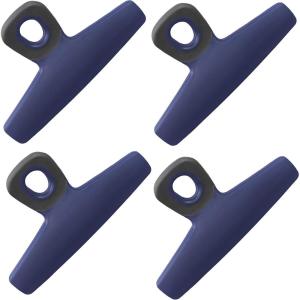 COOK WITH COLOR Bag Clips – Wide Heavy Duty, Large for Food Storage with Air Tight Seal Grip, Pack of 8, White(Blue)