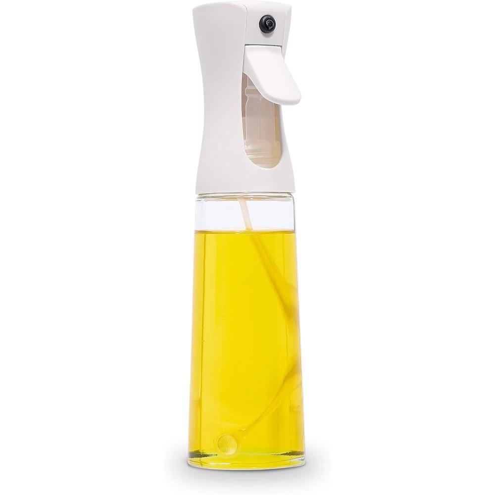 image:imageCOOK WITH COLOR Glass Oil Sprayer for Cooking BBQ Salad Olive Oil Spray Bottle with NonSlip Handle Oil Sprayer Bottles for Healthy Eating GreyCream