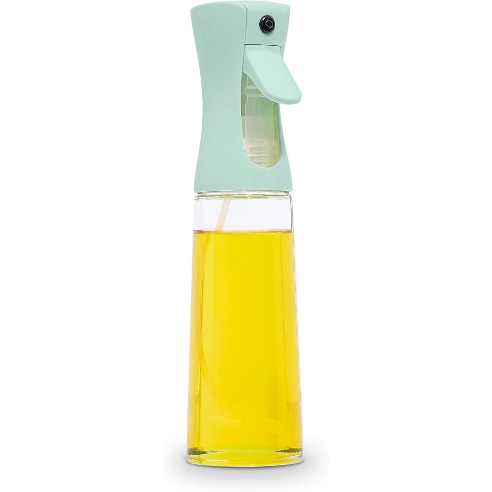 image:imageCOOK WITH COLOR Glass Oil Sprayer for Cooking BBQ Salad Olive Oil Spray Bottle with NonSlip Handle Oil Sprayer Bottles for Healthy Eating GreyGreen