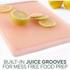 COOK WITH COLOR Extra Large Cutting Board Set, Jumbo-Sized Boards with Rubber Border for Enhanced Cooking Experience, 3-Piece, Grey(Blue Teal Solid)