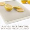 COOK WITH COLOR Extra Large Cutting Board Set, Jumbo-Sized Boards with Rubber Border for Enhanced Cooking Experience, 3-Piece, Grey(Brown Solid)