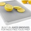 COOK WITH COLOR Extra Large Cutting Board Set, Jumbo-Sized Boards with Rubber Border for Enhanced Cooking Experience, 3-Piece, Grey(Grey Solid)