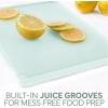 COOK WITH COLOR Extra Large Cutting Board Set, Jumbo-Sized Boards with Rubber Border for Enhanced Cooking Experience, 3-Piece, Grey(Mint Solid)