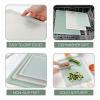 COOK WITH COLOR Extra Large Cutting Board Set, Jumbo-Sized Boards with Rubber Border for Enhanced Cooking Experience, 3-Piece, Grey(Mint Solid)