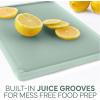 COOK WITH COLOR Extra Large Cutting Board Set, Jumbo-Sized Boards with Rubber Border for Enhanced Cooking Experience, 3-Piece, Grey(Sage Solid)
