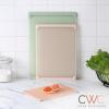COOK WITH COLOR Extra Large Cutting Board Set, Jumbo-Sized Boards with Rubber Border for Enhanced Cooking Experience, 3-Piece, Grey(Sage/Pink)