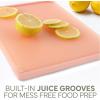 COOK WITH COLOR Extra Large Cutting Board Set, Jumbo-Sized Boards with Rubber Border for Enhanced Cooking Experience, 3-Piece, Grey(Sage/Pink)