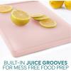 COOK WITH COLOR Extra Large Cutting Board Set, Jumbo-Sized Boards with Rubber Border for Enhanced Cooking Experience, 3-Piece, Grey(Teal Solid)