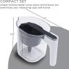 COOK WITH COLOR Measuring Cup Set – 9 PC. Nesting Stackable Liquid Measure Cup, Dry Measuring Cups and Spoons with Funnel and Scraper (Multi Colored)(Black)