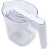 COOK WITH COLOR Measuring Cup Set – 9 PC. Nesting Stackable Liquid Measure Cup, Dry Measuring Cups and Spoons with Funnel and Scraper (Multi Colored)(White)