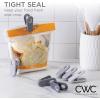 COOK WITH COLOR 10 Pc Bag Clips with Magnet- Food Clips, Chip Clips, Bag Clips for Food Storage with Air Tight Seal Grip, Snack Bags and Food Bags (Grey)(Grey)