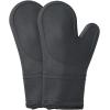 COOK WITH COLOR Silicone Oven Mitts- Heat Resistant Gloves with Soft Quilted Lining Oven Mitt Pot Holders for Cooking and BBQ, Black, Oven Mitt(Black)
