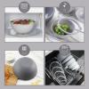 COOK WITH COLOR Mixing Bowls with TPR Lids – 12 Piece Plastic Nesting Set includes 6 Prep and Lids, Microwave Safe Bowl (Black Ombre)(Grey Tritan Lid)
