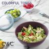 COOK WITH COLOR Mixing Bowls with TPR Lids – 12 Piece Plastic Nesting Set includes 6 Prep and Lids, Microwave Safe Bowl (Black Ombre)(Multi/Blush TPR Lids)